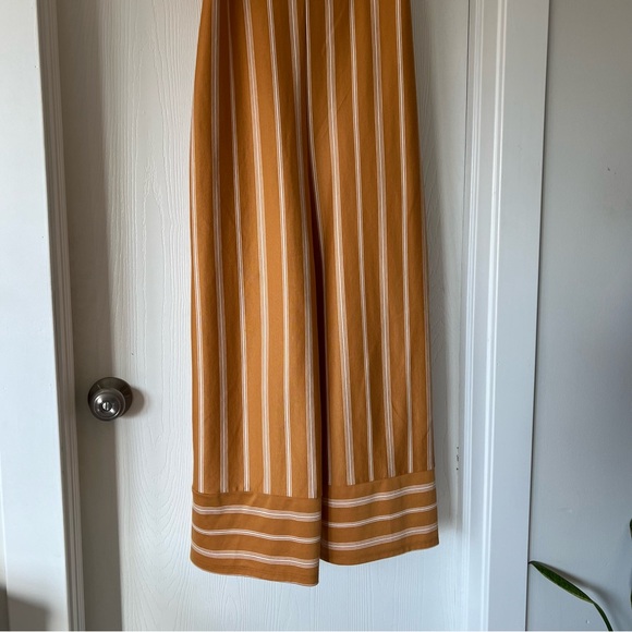 Wide Leg Jumpsuit - Yellow / White Stripe - Picture 4 of 6